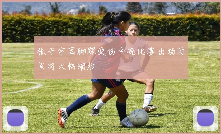 张子宇因脚踝受伤今晚比赛出场时间将大幅缩短